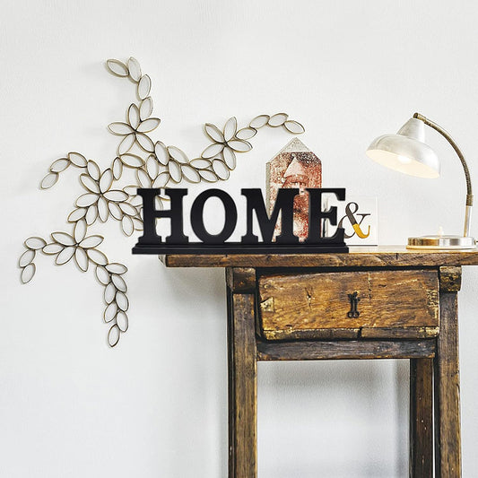 Wood Home Letter Sign Free Standing Cutout Home Word Decorative Home Table Sign for Home Decor